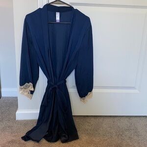 Navy bridesmaid robe
